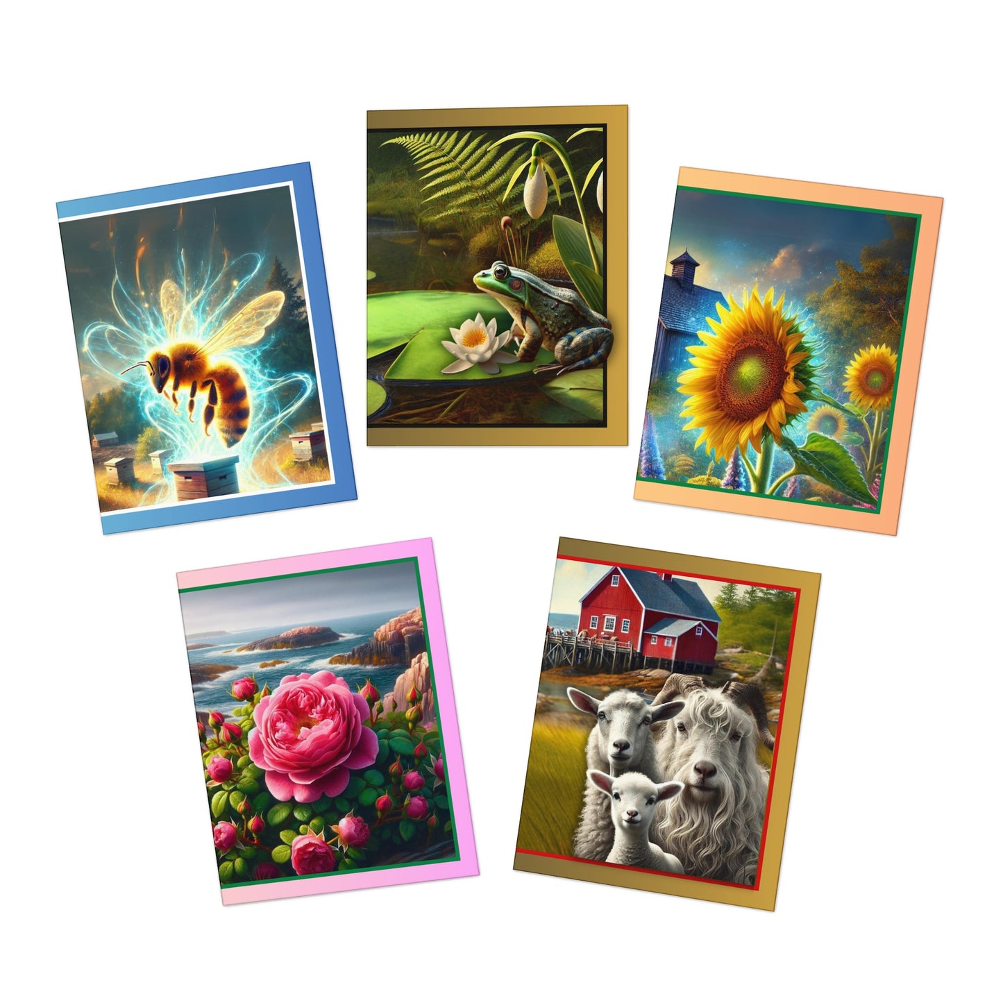 Multi-Design Greeting Cards (5-Pack)