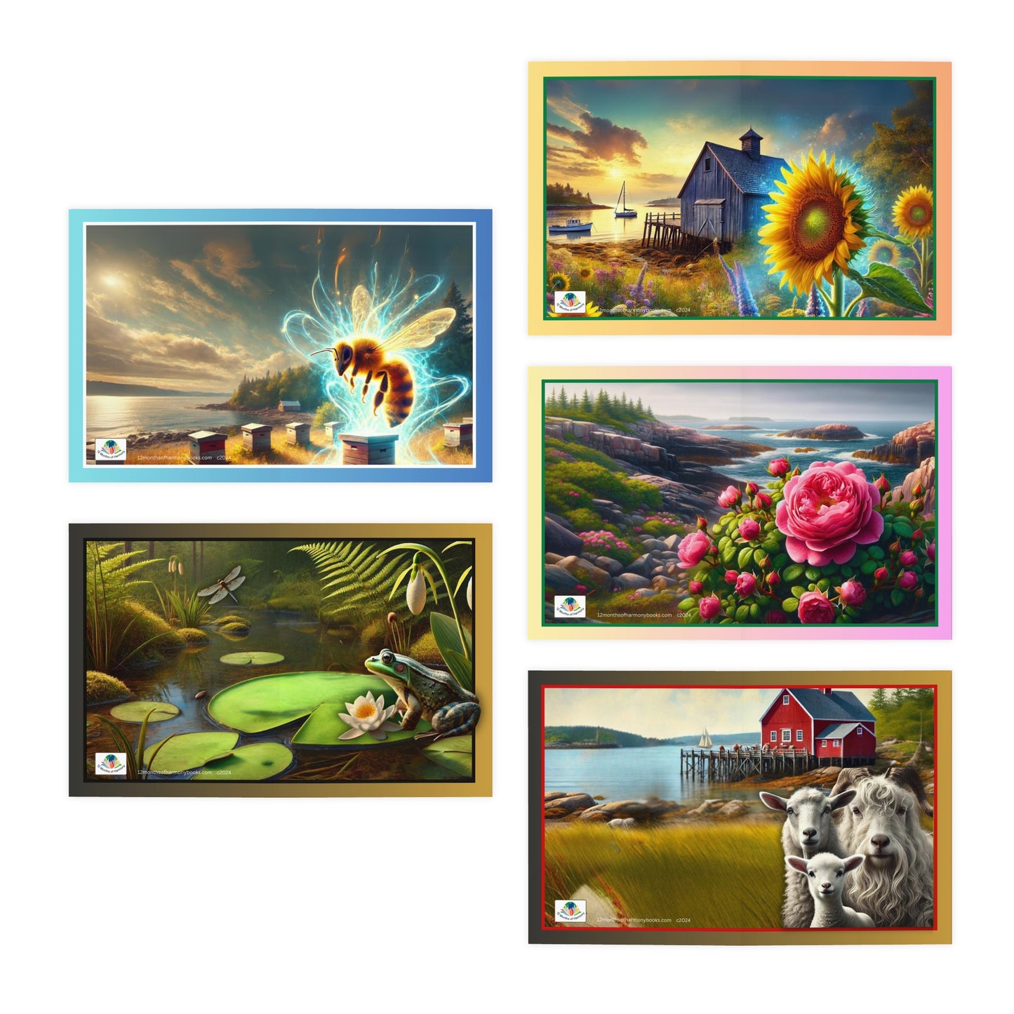 Multi-Design Greeting Cards (5-Pack)